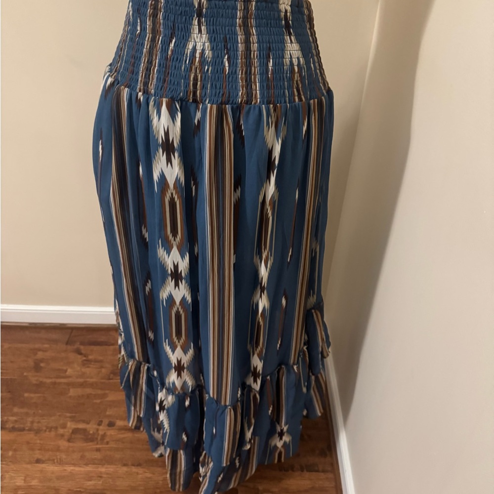 ARIAT NWT JACOBO CHIMAYO PRINT SKIRT. SIZE SMALL. HIGH LOW HEM. SO PRETTY! - Picture 5 of 8